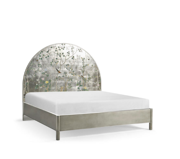 <strong>Shimmering Moon Half Round King Panel Bed</strong>
