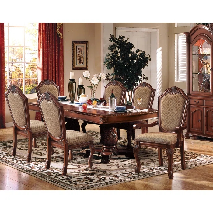 Aekerly 7 - Piece Extendable Double Pedestal Dining Set