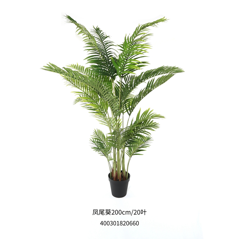Areca Palm Tree Bonsai Rubber Cloth Artificial